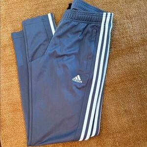 adidas women’s  grey Jogger Pants with White Three Stripes